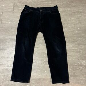 VTG Bills Khakis Pants Trousers 35x32‎ (36x28)  Black Pleated Corduroy